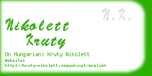 nikolett kruty business card